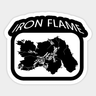 Iron Flame Map White Sticker